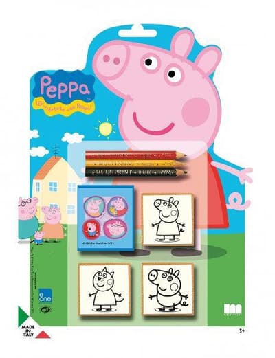 Pieczątki 3szt Świnka Peppa blister 3875 DANTE