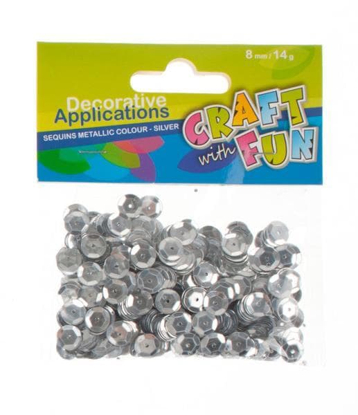 Sequins 8mm gold metallic button with Craft Fun