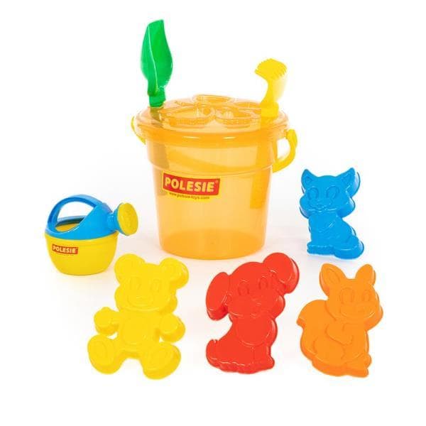 Polesie 3413 Nr246 set: a bucket, "Maxi" sieve "Butterfly", NR 6 shovel, rake NR 6,