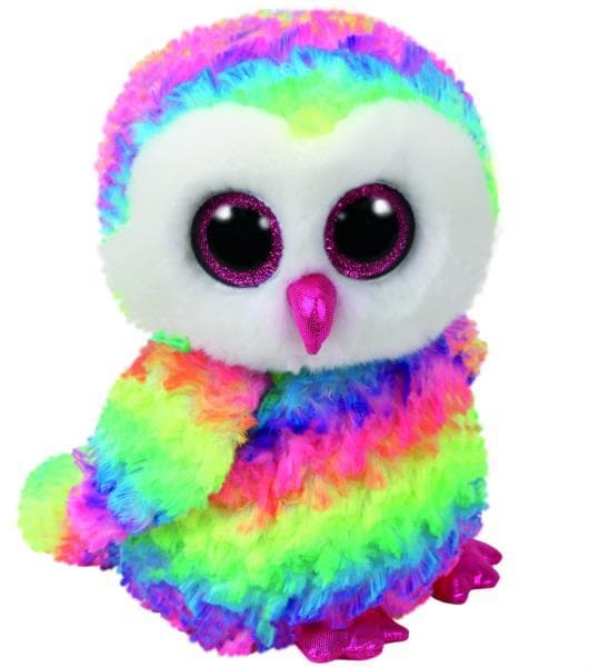 TY BEANIE BOOS OWEN - multicolored owl 24cm 37143