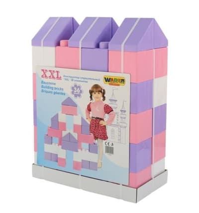 Wader-Polesie 40299 Klocki budowniczy "XXL" 36el. różowe