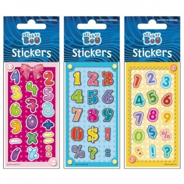 Labels 66x126 S-Boo Silv Numbers 2