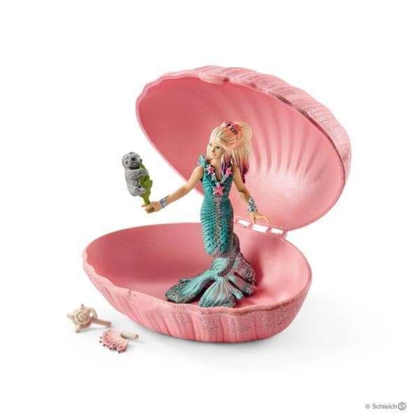 Schleich 70564 Syrena z małą foką w muszli