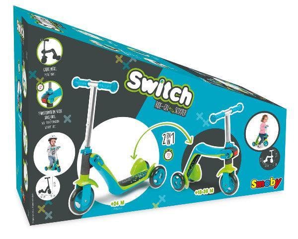 Switch 2in1 scooter blue SMOBY 750605