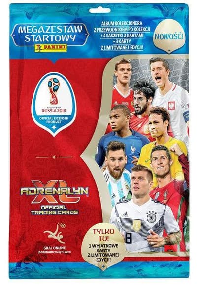 PROMO FIFA WORLD CUP RUSSIA 2018 Adrenalyn XL Mega zestaw startowy 08499 PANINI
