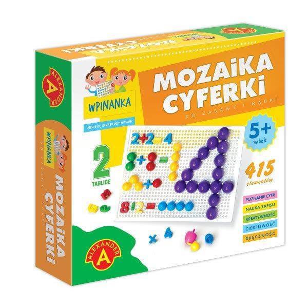Wpinanka mozaiki cyferki 1868