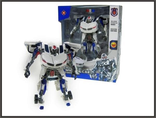 Robot police 24cm in white pud. 8820B HIPO
