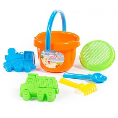 Polesie 2266 set NR34 large bucket, sieve, molds (+ tipper locomotive), shovel and rake No.2 Price for 1 pc