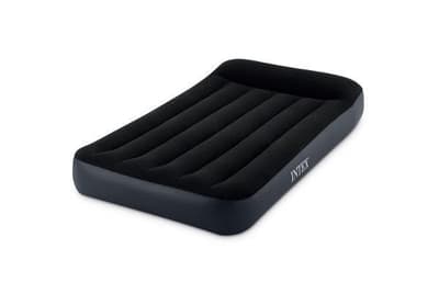 PROMO Jednoosobowe łóżko dmuchane z poduszką 99x191x25cm wbudowana pompka w pudełku 220-240V 64146 INTEX