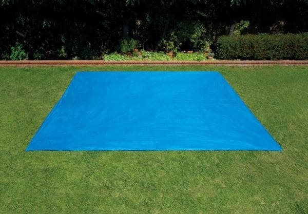 Protective material in a box under the pool INTEX 28048 (fits for pools 2,44m / 3,05m / 3,66m / 4,57m Easy Set® pools and rack) covers the surface of