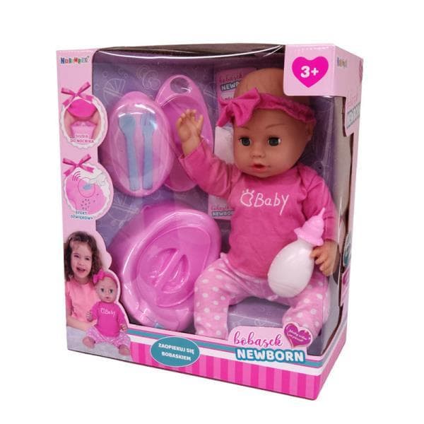 PROMO Lalka Newborn bobas sikający 43cm NO-1002344