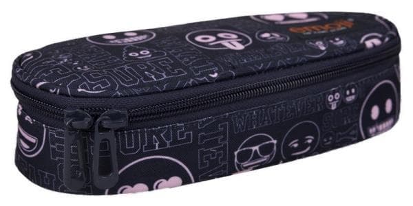 Piórnik sachet reinforced with an internal flap PC-01 EMOJI Pink CABJ MAJEWSKI