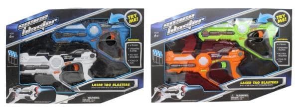 Pistolet laserowy x2 Space Blaster w pudełku NO-1002392 cena za 1 szt