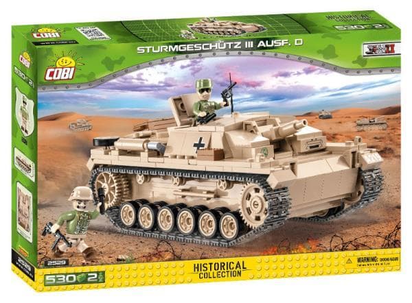 COBI 2529 Historical Collection WWII Sturmgeschutz III - Ausf.D-Dak German armored gun 530 blocks