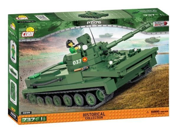COBI 2235 Historical Collection Vietnam War Vietnam War floating tank PT-76, 737 blocks