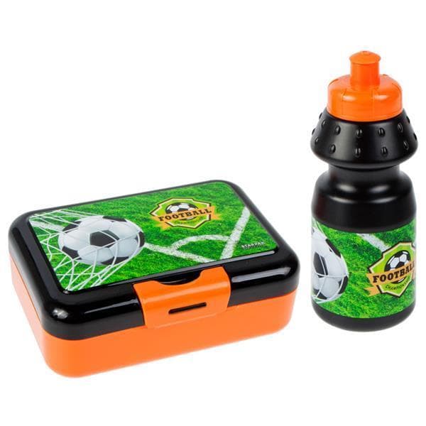 Water bottle + lunchbox Football Starpak