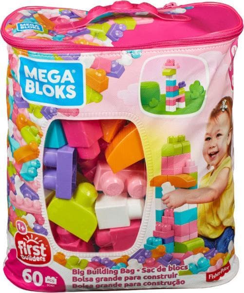 MEGA BLOKS First Builders Klocki Maxi różowe 60el DCH54 MATTEL