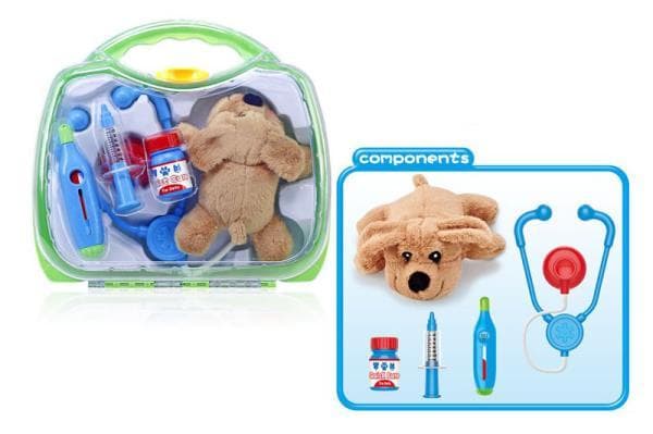 Small set of vet with a dog 155604