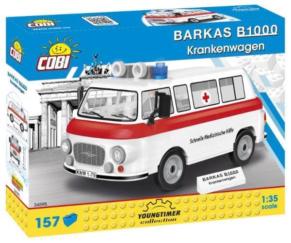 COBI 24595 Youngtimer BARKAS B1000 Krankenwagen 157 klocków