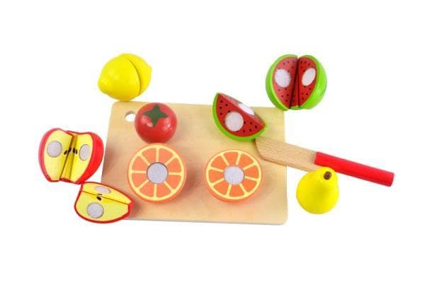 Set fruit on wooden Velcro 676314