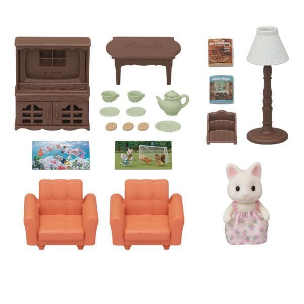 Sylvanian living room set with a figure of 05379