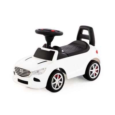 Polesie 84514 Samochód-jeździk "SuperCar" Nr4 z sygnałem dźwiękowym (biały)