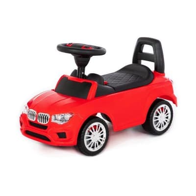 Polesie 84583 Samochód-jeździk "SuperCar" Nr5 z sygnałem dźwiękowym (czerwony)