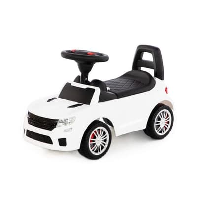 Polesie 84606 Samochód-jeździk "SuperCar" Nr6 z sygnałem dźwiękowym (biały)