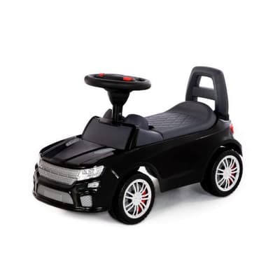 Polesie 84613 Samochód-jeździk "SuperCar" Nr6 z sygnałem dźwiękowym (czarny)