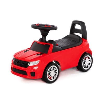 Polesie 84590 Samochód-jeździk "SuperCar" Nr6 z sygnałem dźwiękowym (czerwony)
