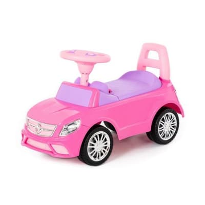 Polesie 84491 Samochód-jeździk "SuperCar" Nr3 z sygnałem dźwiękowym (różowy)