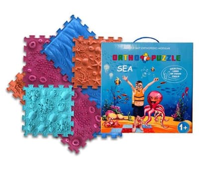 Polesie 62326 Mata do masażu ortopedyczna modułowa ORTHO PUZZLE Morze