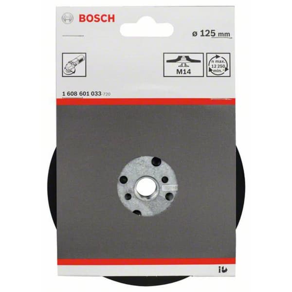 Bosch Accessories 1608601033 Stödplatta, 125 mm, 12 500 varv/min Diameter 125 mm