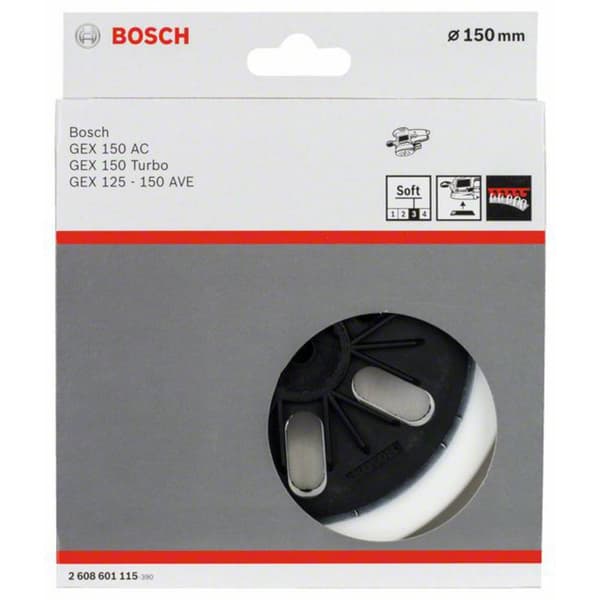 Bosch Accessories 2608601115 Sliprondell - weich, 150 mm Diameter 150 mm Passar till (specifikationer) Excenterslip GEX