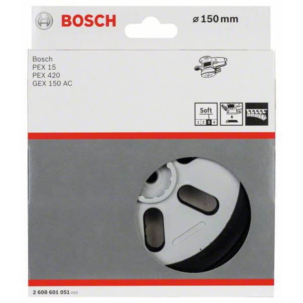 Bosch Accessories 2608601051 Sliprondell - weich, 150 mm Diameter 150 mm Passar till (specifikationer) Excenterslip GEX