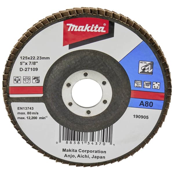 Makita D-27109 Slipskiva 125 mm A80 Diameter 125 mm N/A 1 st