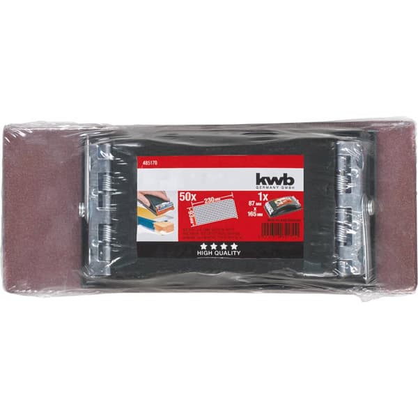 kwb 485170 Professionell Handschleifer-Set, med 50 slipremsor 93 x 230 mm 1 st