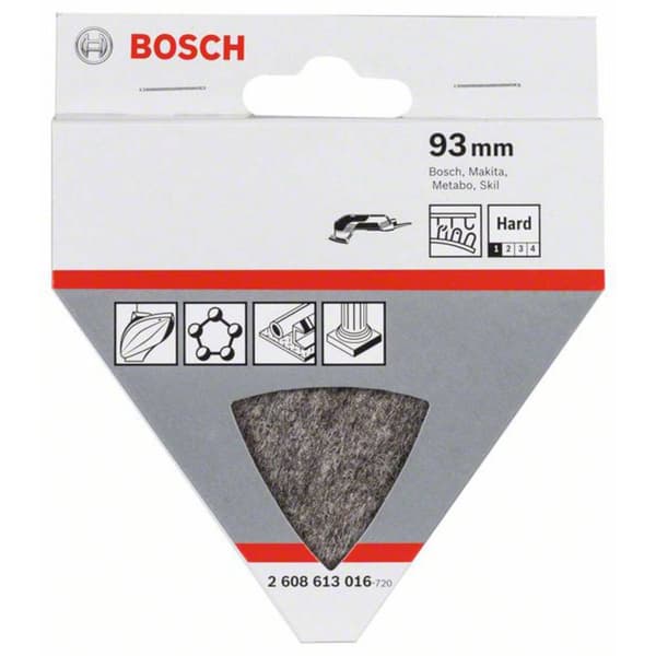 Bosch Accessories 2608613016 Polerfilt för trekantsslip, hård, 93 mm 93 mm 1 st