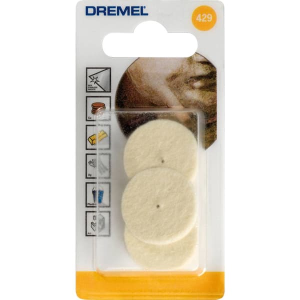 Dremel 26150429JA Polerskiva Skaft-Ø 3,2 mm 3 st