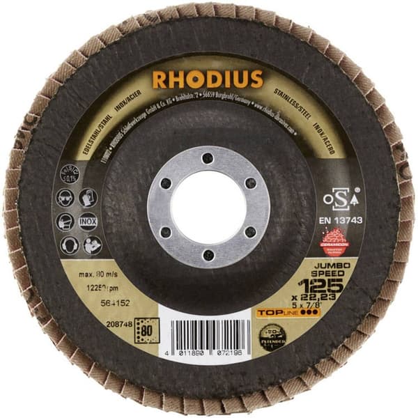 Rhodius 208748 Rhodius JUMBO SPEED slipskiva 125 x 22,23 - P80 Diameter 125 mm N/A 1 st