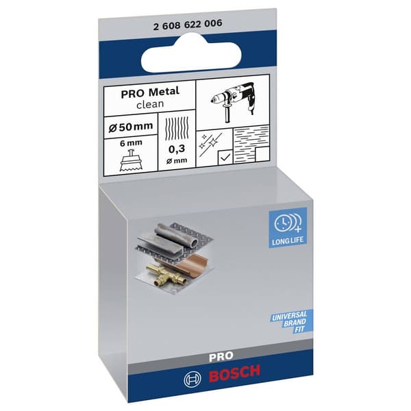 Bosch Accessories Koppborste / koppstålborste - 50 mm, 0,3 mm Skaft-Ø 6 mm 2608622006 1 st