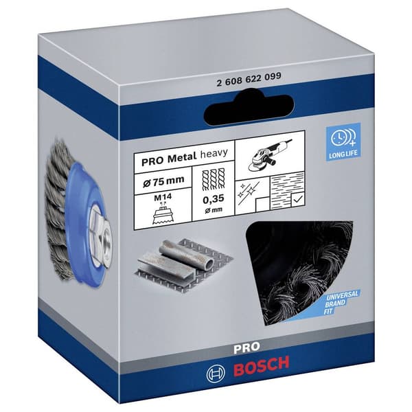 Bosch Accessories Koppborste / koppstålborste - 65 mm, 0,35 mm, M14 2608622099 1 st