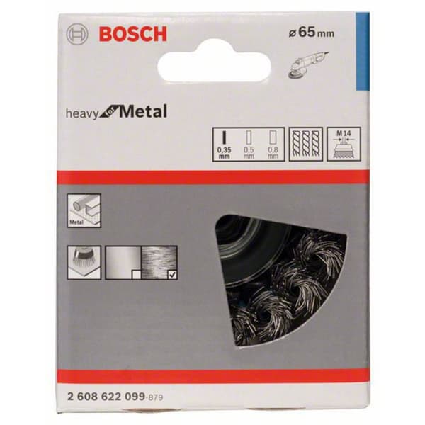 Bosch Accessories Koppborste / koppstålborste - 65 mm, 0,35 mm, M14 2608622099 1 st
