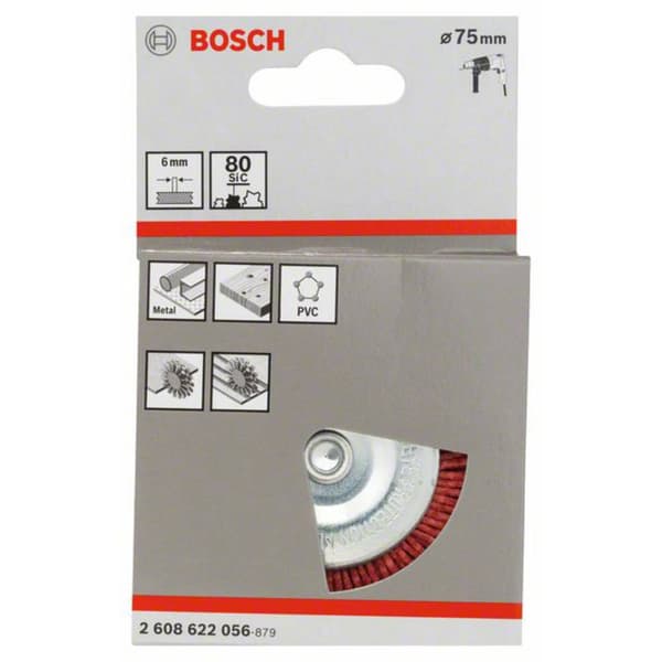 Bosch Accessories Skivborste - 75 mm, 1 mm, 8 mm Skaft-Ø 6 mm 2608622056 1 st