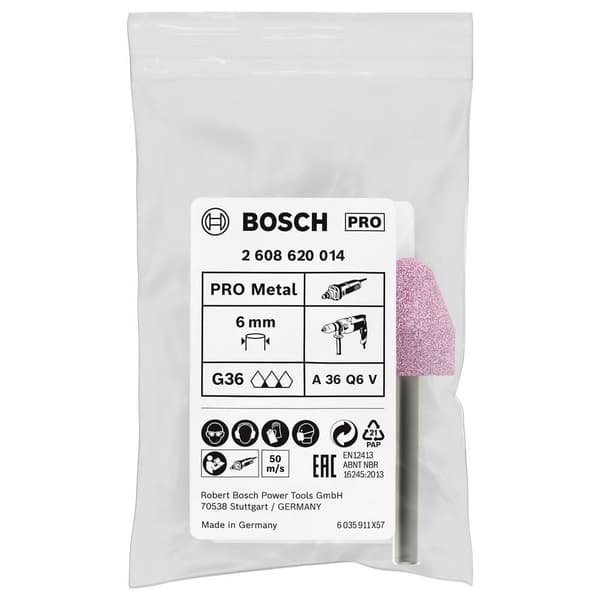 Bosch Accessories 2608620014 Slipstift, koniskt, halvhårt - 6 mm, 60, 20 mm, 25 mm Diameter 20 mm 1 st