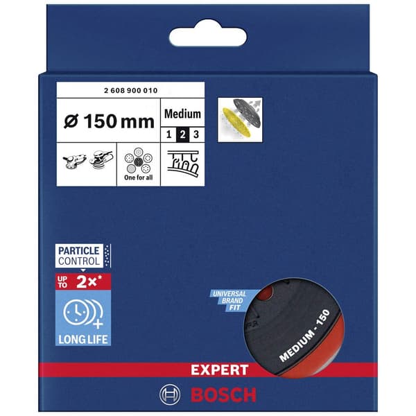 Bosch Accessories 2608900010 EXPERT Multihole stödplatta för Bosch, 150 mm, medium Diameter 150 mm