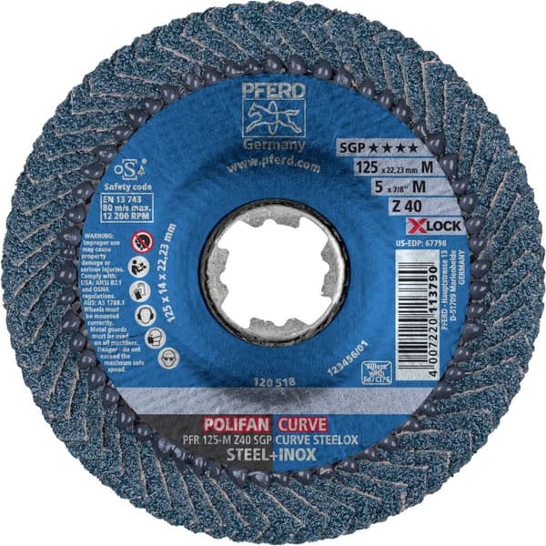 PFERD 67689053 Lamellslipplatta Diameter 125 mm N/A 10 st
