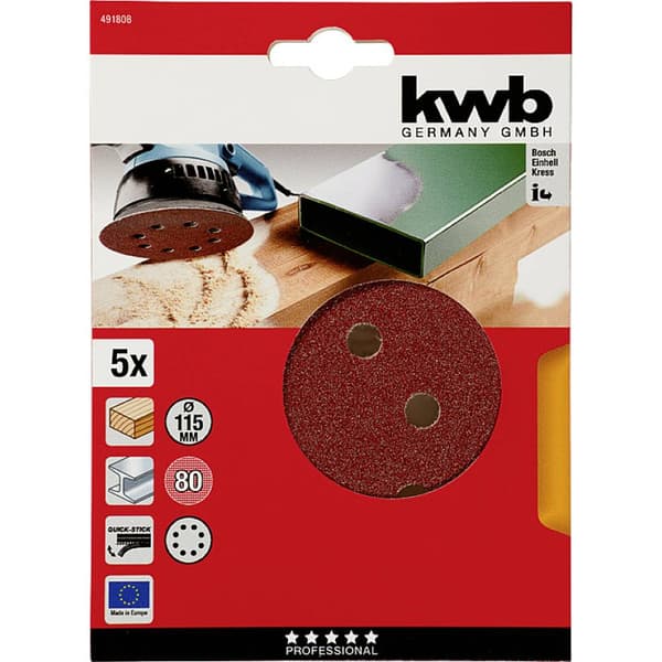 kwb 491808 Slipskiva Diameter 115 mm 5 st