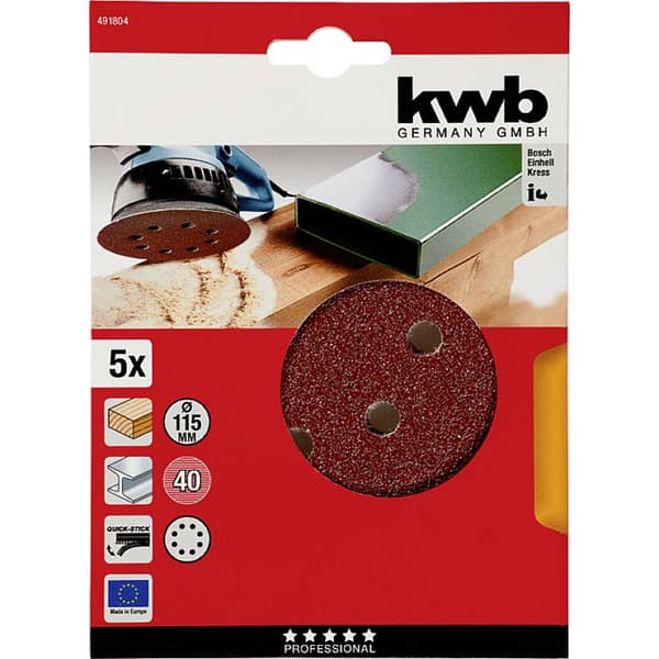 kwb 491804 Slipskiva Diameter 115 mm 5 st