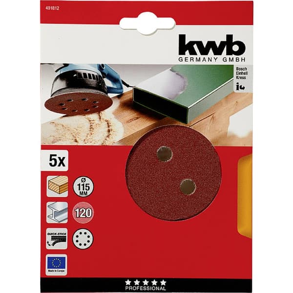 kwb 491812 Slipskiva Diameter 115 mm 5 st